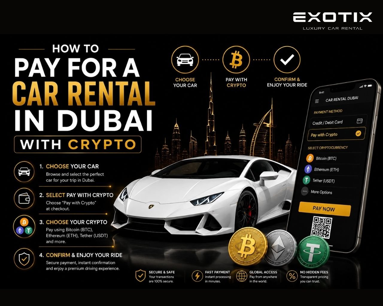 Car Rental in Dubai With Crypto